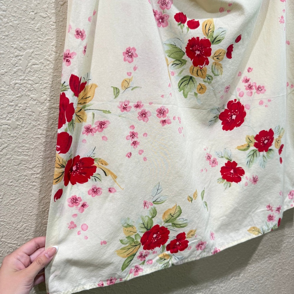 Vintage 90's DKNY Floral Low Rise Pencil Skirt 100% Cotton Size 9 - Picture 2 of 5